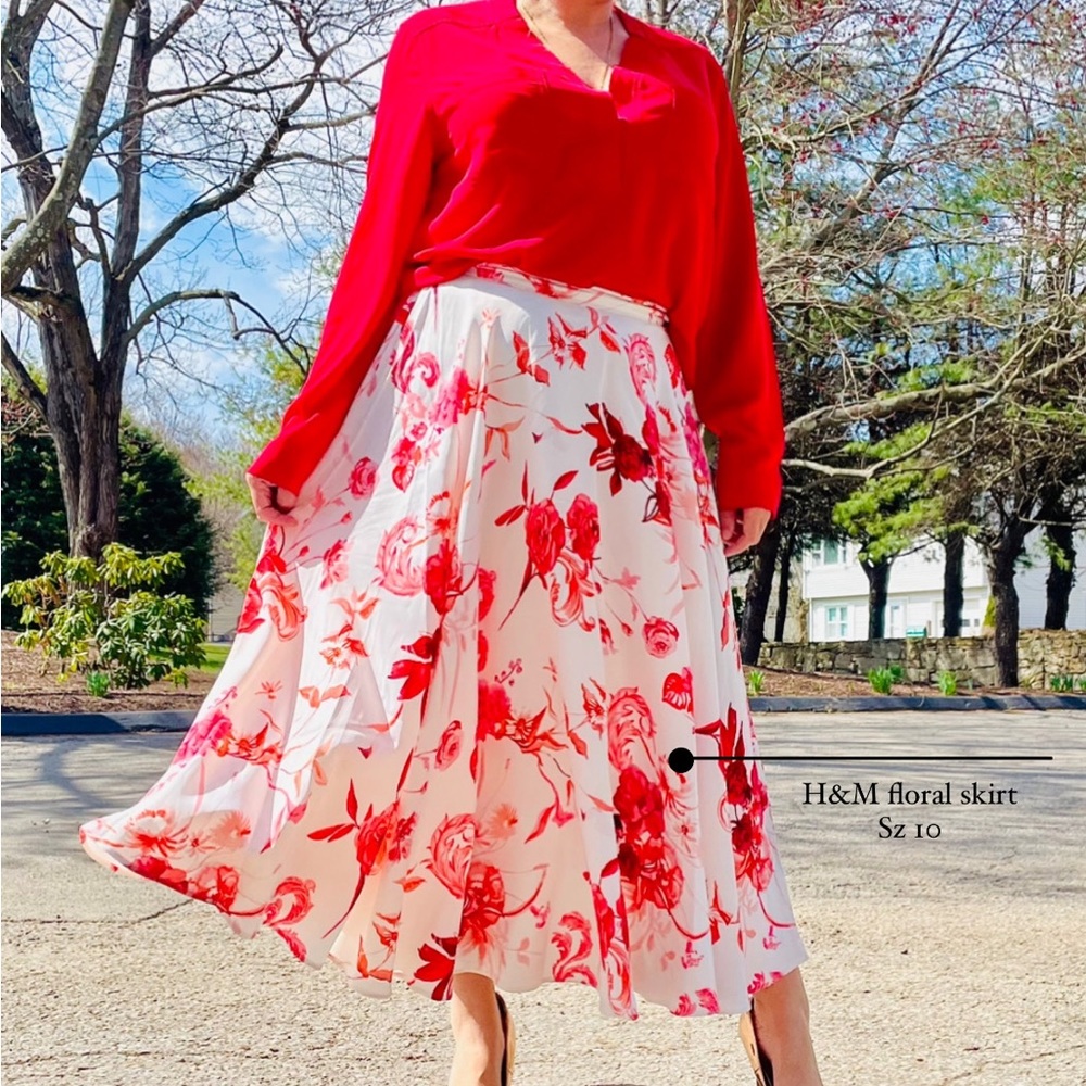 NWT H&M floral print skirt Sz 10